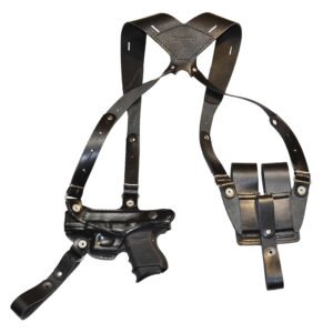 Double Magazine Pouch Gun Holster – Black