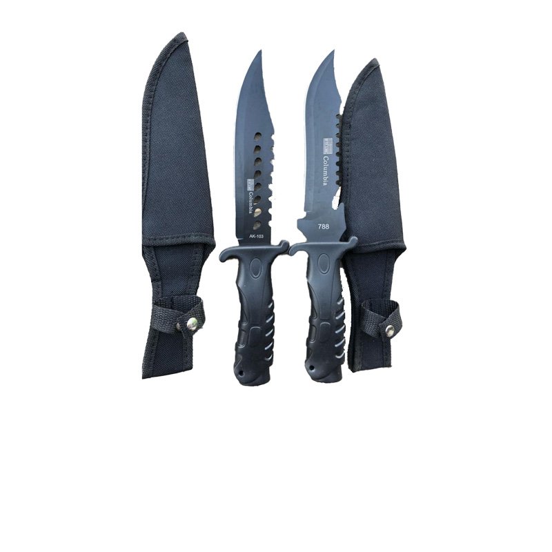 Rambo Military FIXED BLADE KNIFE Hunting Bowie Camping